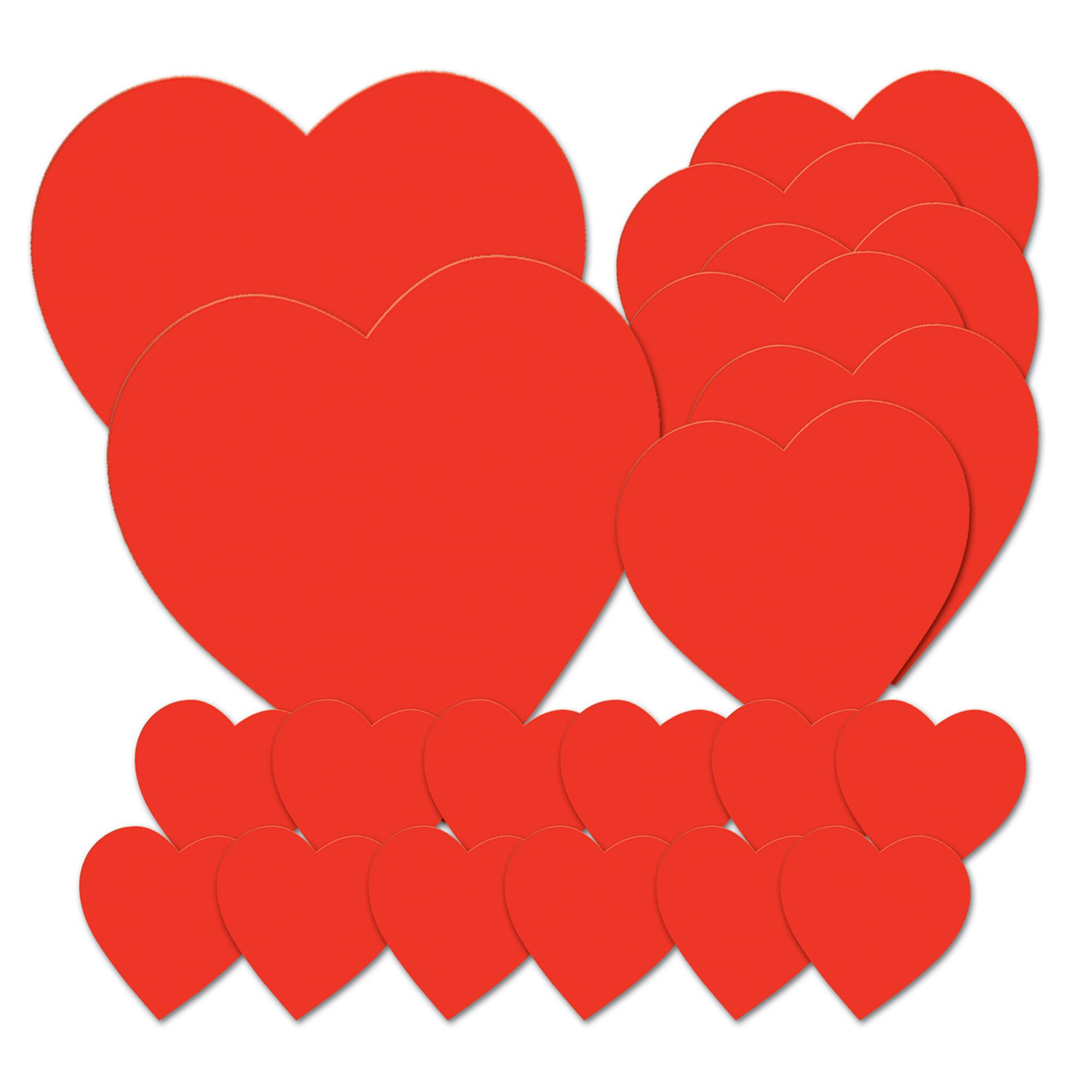 Beistle Red Printed Heart Cutouts Set